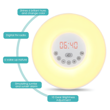 Shoptooly™ Bright Lamp – Colorful Alarm Clock